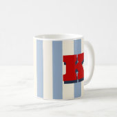 Fette benutzerdefinierte Initiale, personalisierte Kaffeetasse (VorderseiteRechts)