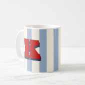 Fette benutzerdefinierte Initiale, personalisierte Kaffeetasse (Vorderseite Links)
