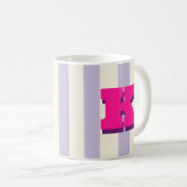 Fette benutzerdefinierte Initiale, personalisierte Kaffeetasse (VorderseiteRechts)
