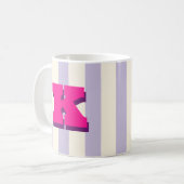 Fette benutzerdefinierte Initiale, personalisierte Kaffeetasse (Vorderseite Links)