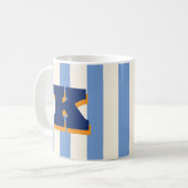 Fette benutzerdefinierte Initiale, personalisierte Kaffeetasse (Vorderseite Links)
