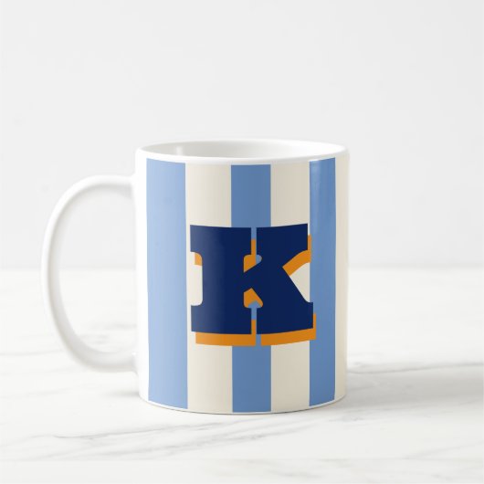 Fette benutzerdefinierte Initiale, personalisierte Kaffeetasse (Links)