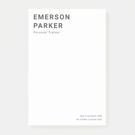 Fette Bezeichnung und Textgeschäft Post-it Klebezettel (Vorderseite)