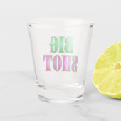 Fette „Big Shot“ Grün- und Rosa-Shotgläser Schnapsglas (Rückseite)