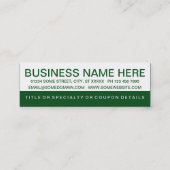 fette Billiardkunden-Treue Treuekarte (Rückseite)