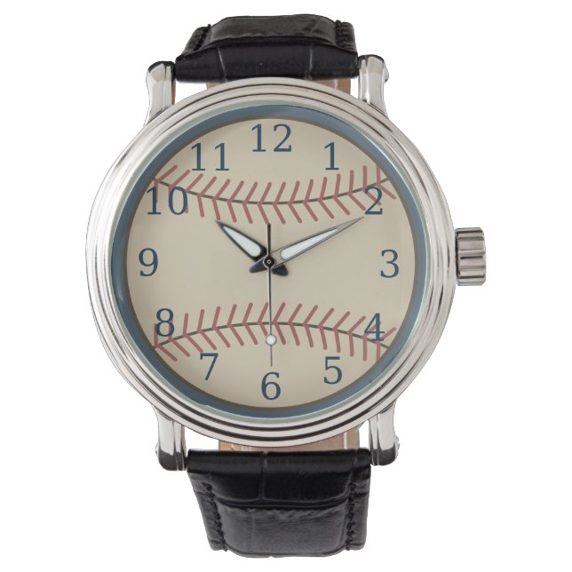 Fette Blaue Baseballuhr Armbanduhr (Vorderseite)