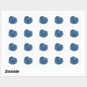 Fette Blaue Blaue Rosen Sticker Druck (Blatt)