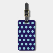 Fette Blaue Punkte Gepäckanhänger (Vorderseite vertikal)