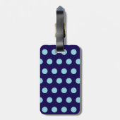 Fette Blaue Punkte Gepäckanhänger (Rückseite vertikal)