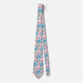 Fette Blaue Rosa Sukkulenten Krawatte (Vorderseite)
