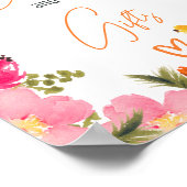 Fette Blume Skriptkarten Geschenke Brautparty Poster (Ecke)