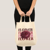 'Fette Blumen-Typografie' Florale Ästhetik-Einkauf Tragetasche (Vorderseite (Produkt))