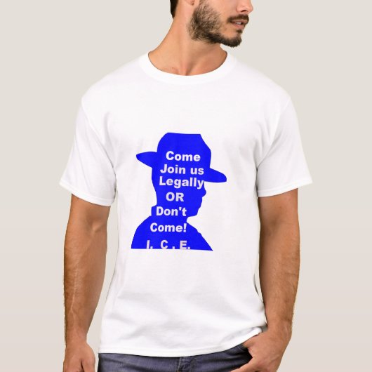 Fette Botschaft Silhouette – Gesetzliche Einwander T-Shirt (Vorderseite)
