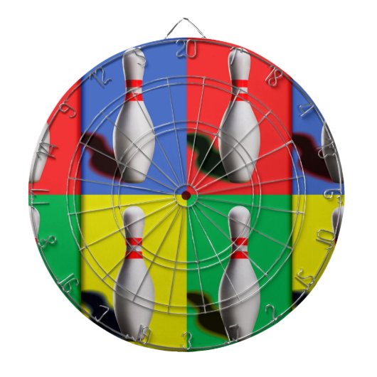 Fette Bowling Pins Dartscheibe (vorne)