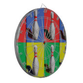 Fette Bowling Pins Dartscheibe (Vorderseite Links)