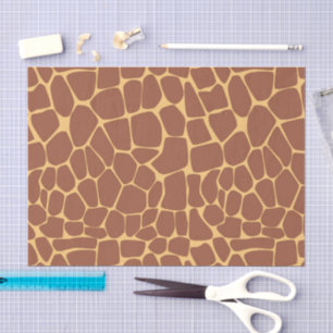 Fette braune Tannengiraffe Klassische Tier-Dekoupa Seidenpapier