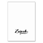 Fette Brush Script B Swash Namensplatzkarten Tischnummer (Vorderseite)