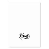 Fette Brush Script F Swash Namensplatzkarten Tischnummer (Vorderseite)