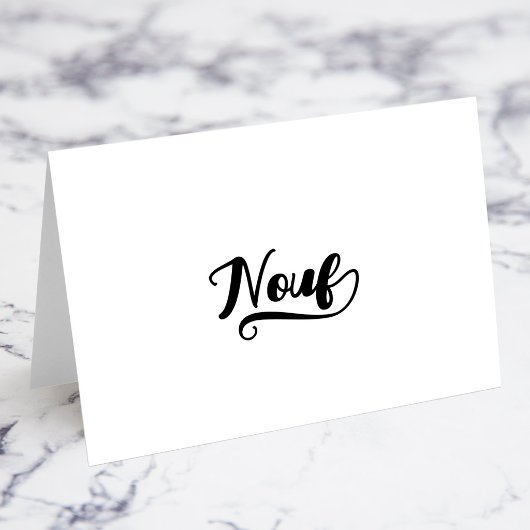 Fette Brush Script F Swash Namensplatzkarten Tischnummer