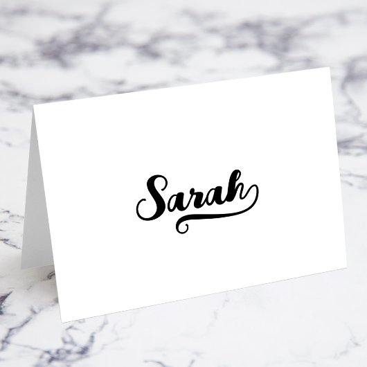 Fette Brush Script H Swash Namensplatzkarten Tischnummer