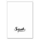 Fette Brush Script H Swash Namensplatzkarten Tischnummer (Vorderseite)