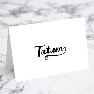 Fette Brush Script M Swash Namensplatzkarten Tischnummer
