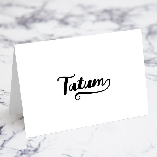Fette Brush Script M Swash Namensplatzkarten Tischnummer