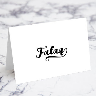 Fette Brush Script Q Swash Namens Karten