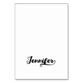 Fette Brush Script R Swash Namensplatzkarten Tischnummer (Vorderseite)