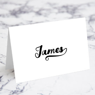 Fette Brush Script S Swash Namens Karten