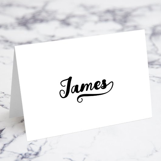 Fette Brush Script S Swash Namens Karten