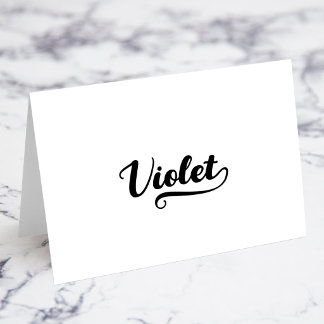 Fette Brush Script T Swash Namensplatzkarten Tischnummer