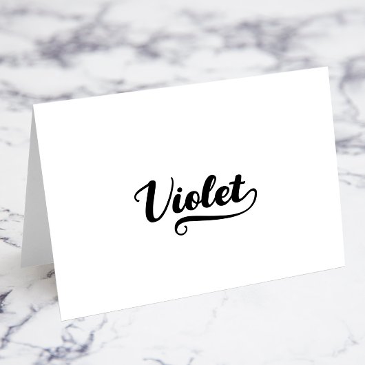 Fette Brush Script T Swash Namensplatzkarten Tischnummer