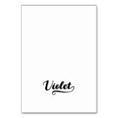 Fette Brush Script T Swash Namensplatzkarten Tischnummer (Vorderseite)