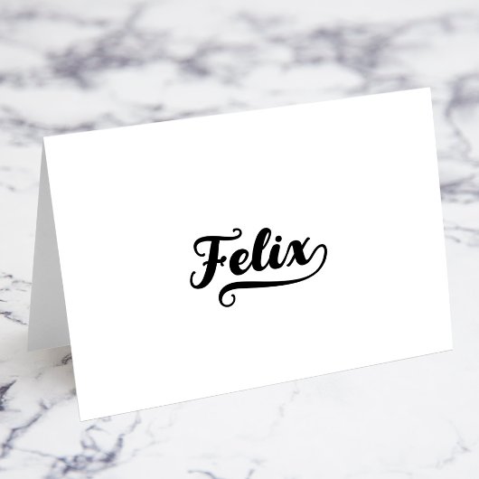 Fette Brush Script X Swash Namens Karten