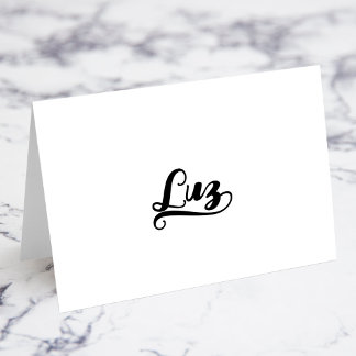 Fette Brush Script Z-Schwung Namensplatzkarten Tischnummer