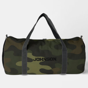 Fette Camo Erdige Grüntöne Brauntöne Personalisier Duffle Bag