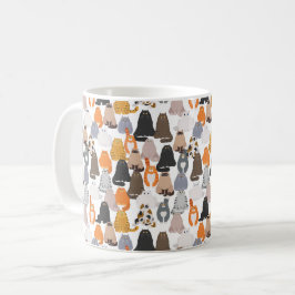 Fette Cartoon Fett Katzen Blick Kaffeetasse
