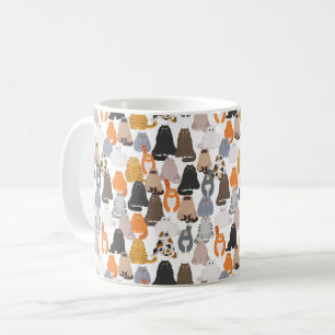 Fette Cartoon Fett Katzen Blick Kaffeetasse