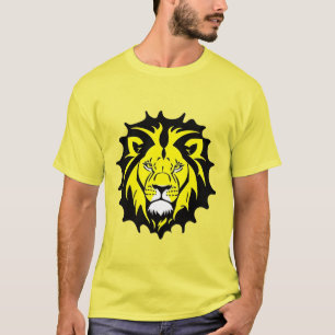 Fette Cartoon-Löwenkopf-Illustration T-Shirt