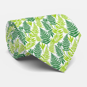 Fette Citrus-Grün Statement Botanische Farn-Muster Krawatte