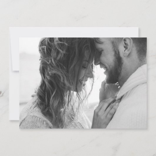 Fette Country-Sonnenblume mit horizontalem Foto Save The Date (Rückseite)