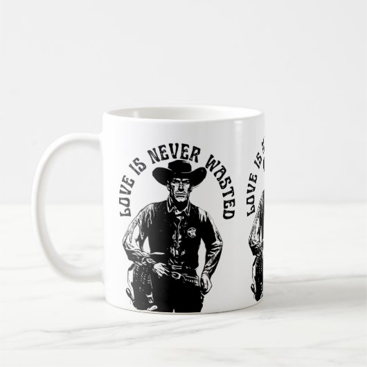 Fette Cowboy-Liebeserklärung Kaffeetasse (Links)