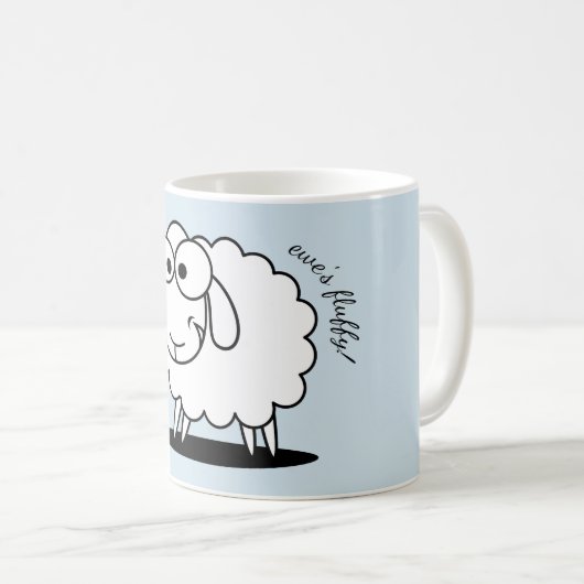 Fette das Wortspiel-Tasse des Mutterschafs nicht Kaffeetasse (VorderseiteRechts)