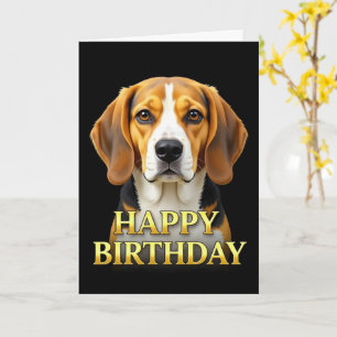FETTE DEUTLICHE NAHAUFNAHME BEAGLE GEBURTSTAGSKART KARTE