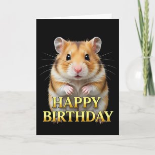 FETTE DEUTLICHE NAHAUFNAHME HAMSTER GEBURTSTAGSKAR KARTE