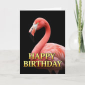 FETTE DISTINCTIVE FLAMINGO-GEBURTSTAGSKARTE KARTE (Vorderseite)