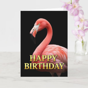 FETTE DISTINCTIVE FLAMINGO-GEBURTSTAGSKARTE KARTE