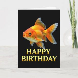 FETTE DISTINCTIVE GROSSAUFNAHME GOLDFISCH GEBURTST KARTE