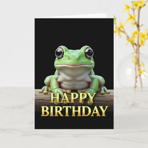 FETTE DISTINCTIVE NAHAUFNAHME FROSCH GEBURTSTAGSKA KARTE